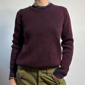 Valerie's Lafayette Eggplant Cable Knit Sweater - Medium
